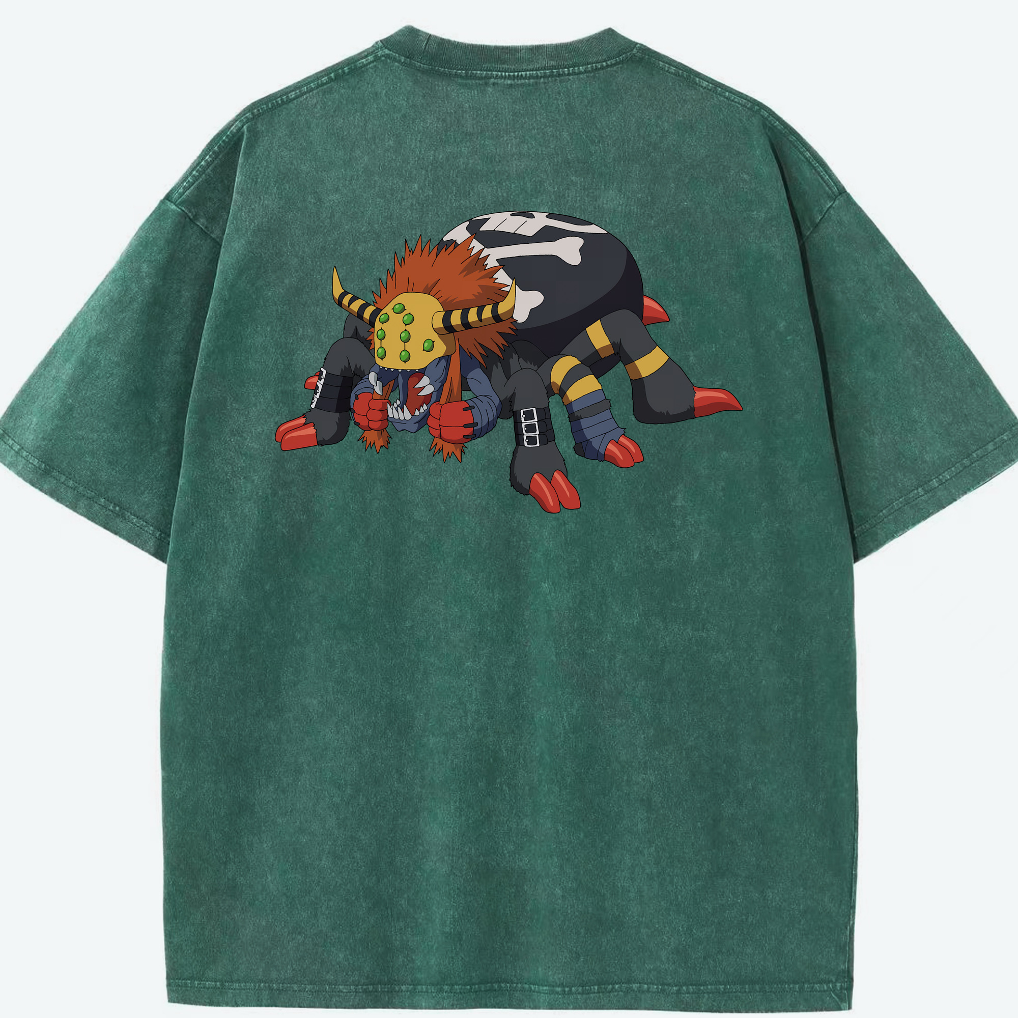 （画像用） Digimon デジタルモンスター/デジモン 綿100% ヴィンテージ風 半袖Tシャツ（背面プリント）